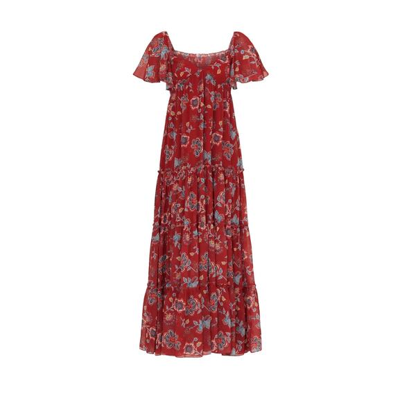 Sachin & Babi Red Floral Kara Maxi Dress Size 12 - Picture 5 of 14